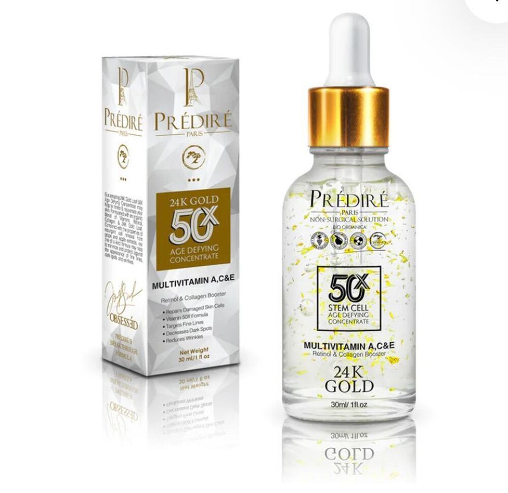 24K Gold Leaf 50X Age-Defying Concentrate Vitamin A, C, & E with Retinol Booster